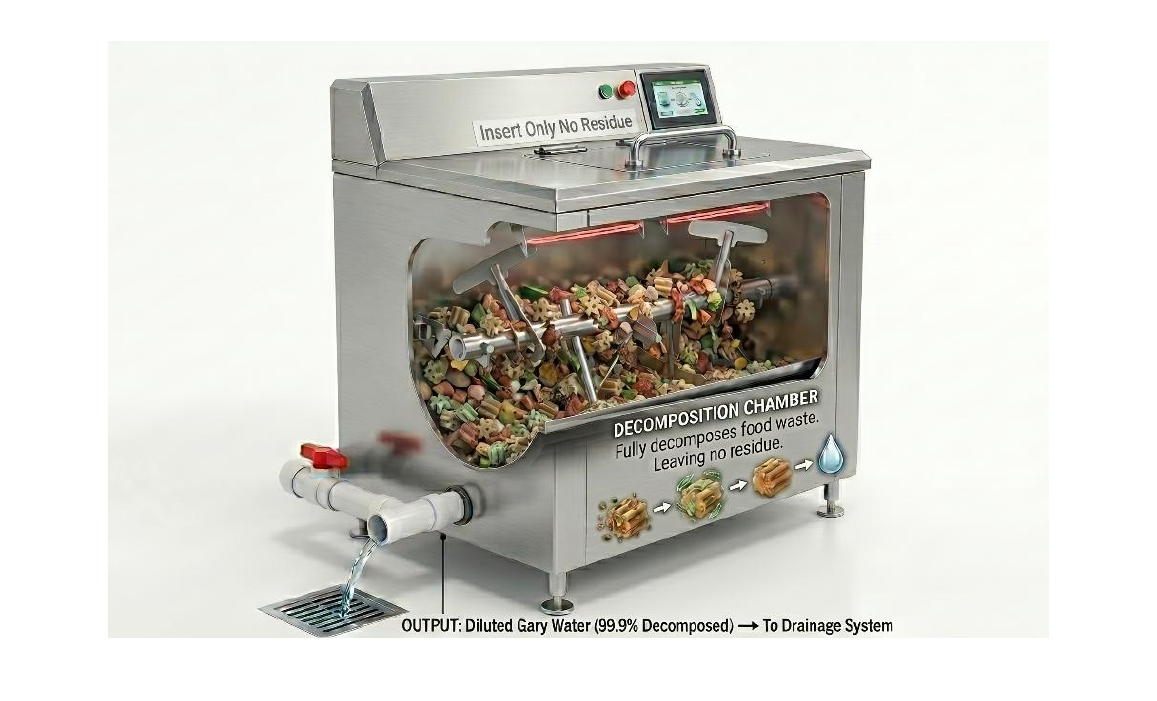 EXBIO Food Waste Digester Decomposition Chamber and Automatic Drainage System